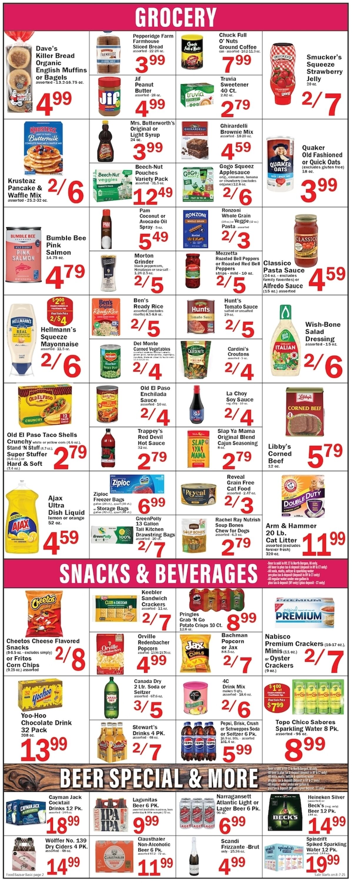 Weekly ad Food Bazaar 08/07/2025 - 08/13/2025