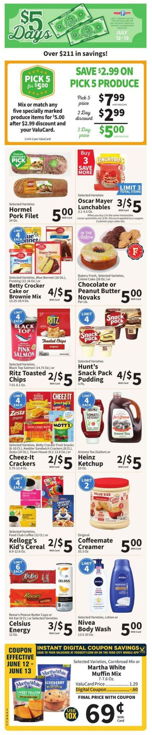 Weekly ad Food City 07/10/2024 - 07/16/2024