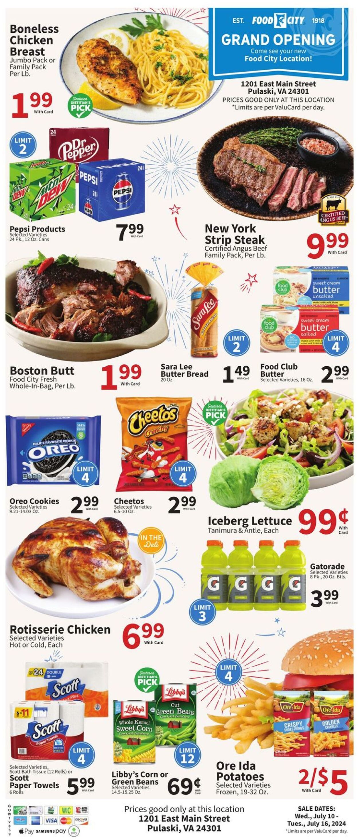 Weekly ad Food City 07/10/2024 - 07/16/2024