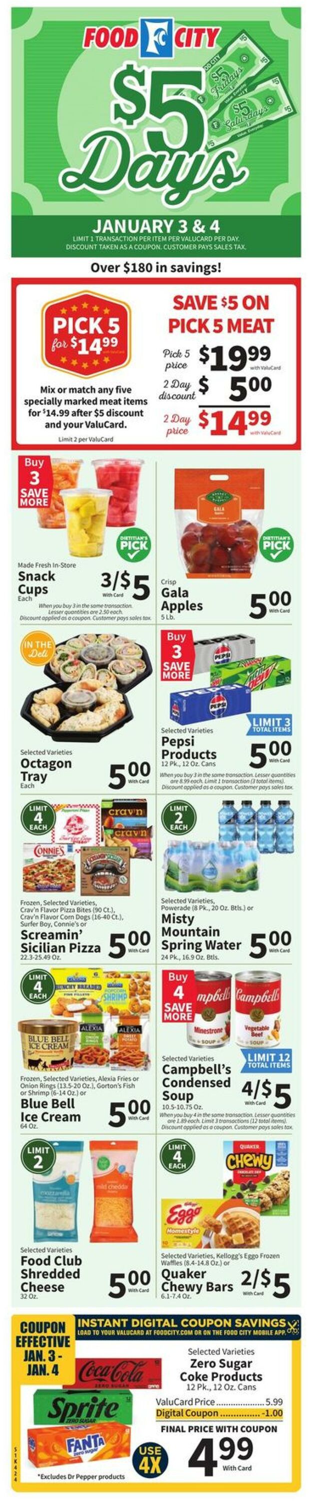 Weekly ad Food City 01/01/2025 - 01/07/2025