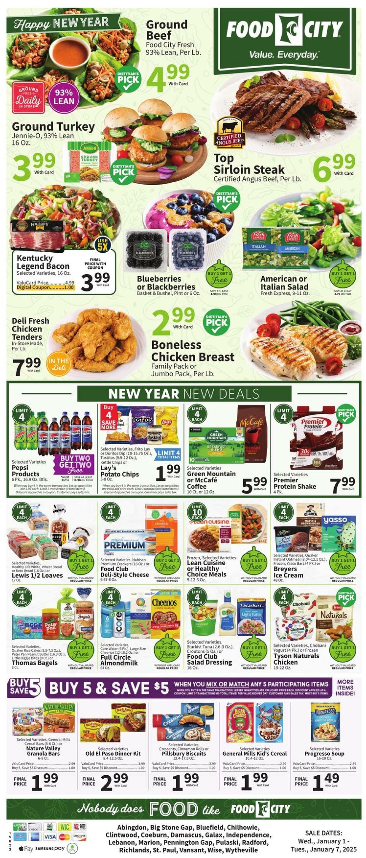 Weekly ad Food City 01/01/2025 - 01/07/2025