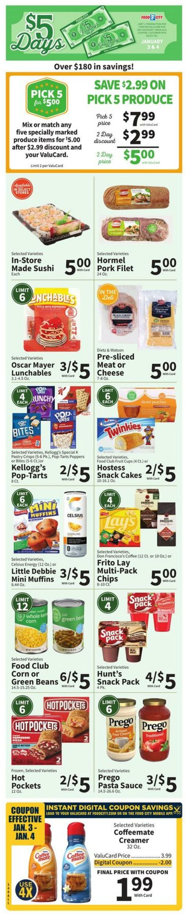 Weekly ad Food City 01/01/2025 - 01/07/2025