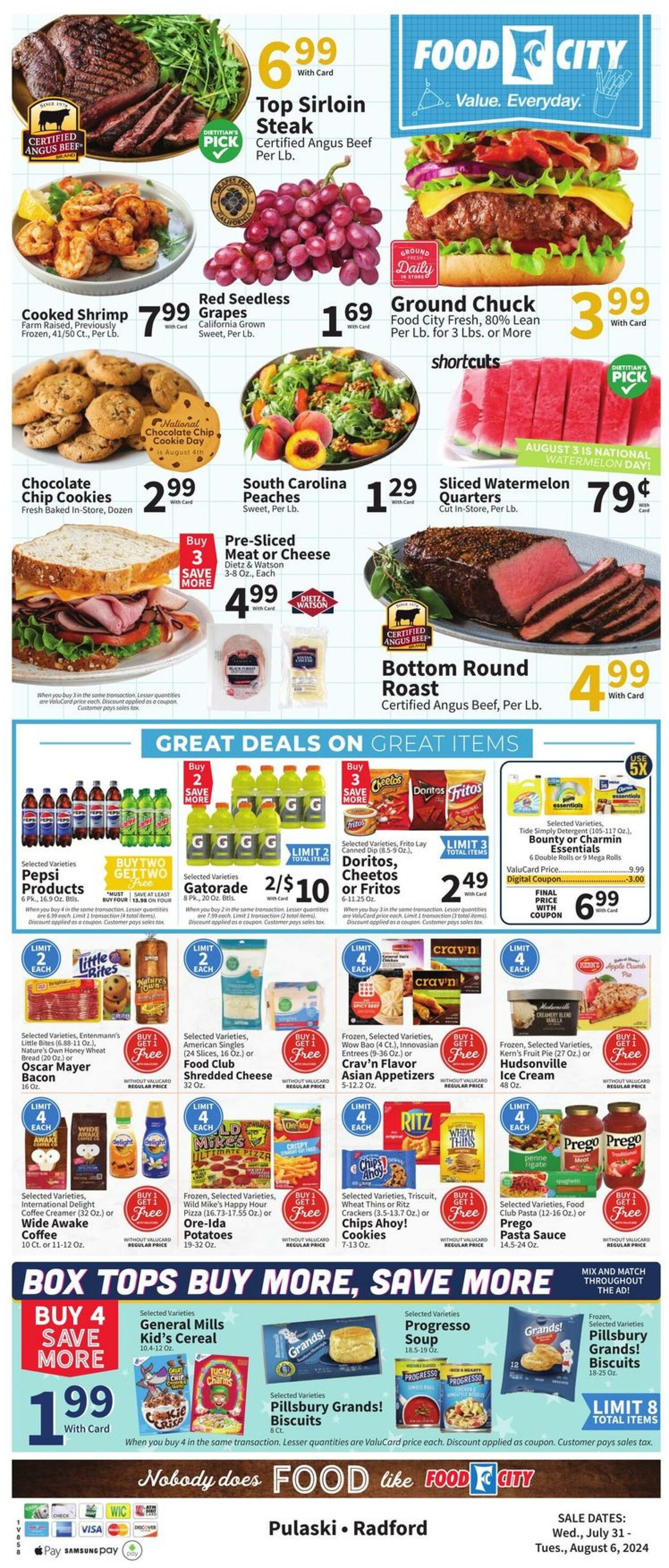 Weekly ad Food City 07/31/2024 - 08/06/2024