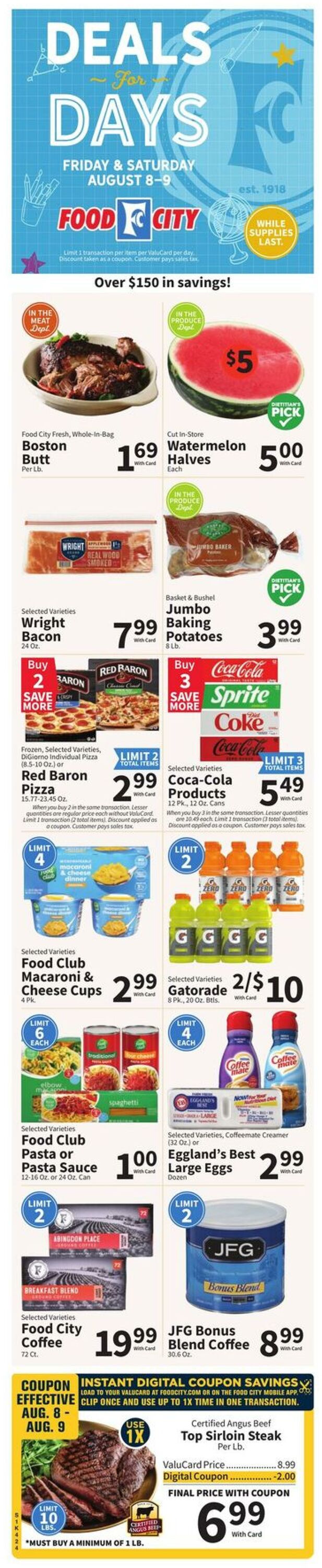 Weekly ad Food City 08/06/2025 - 08/12/2025
