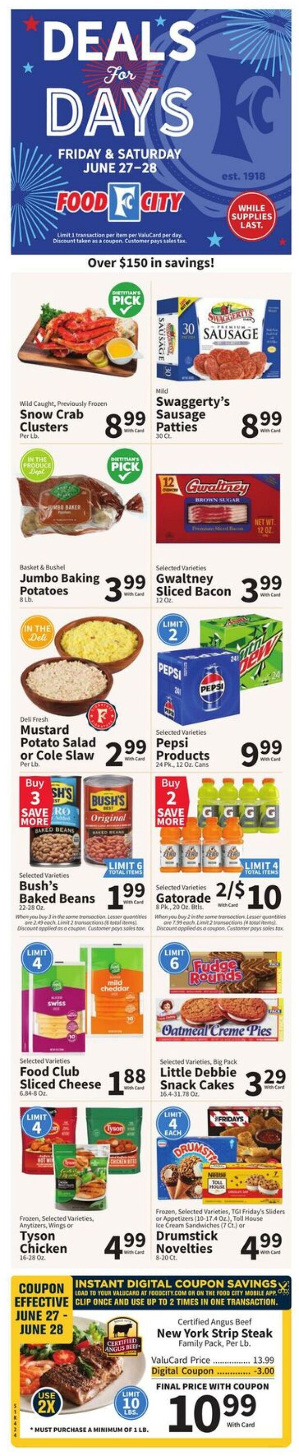 Weekly ad Food City 06/25/2025 - 07/01/2025