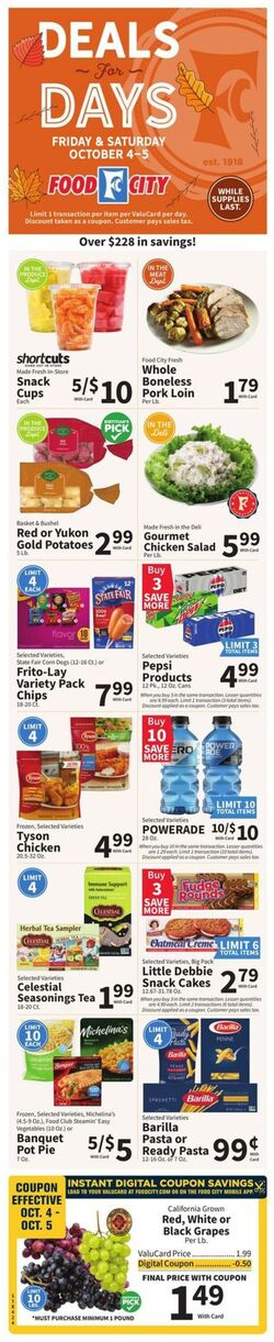 Weekly ad Food City 11/06/2024 - 11/12/2024