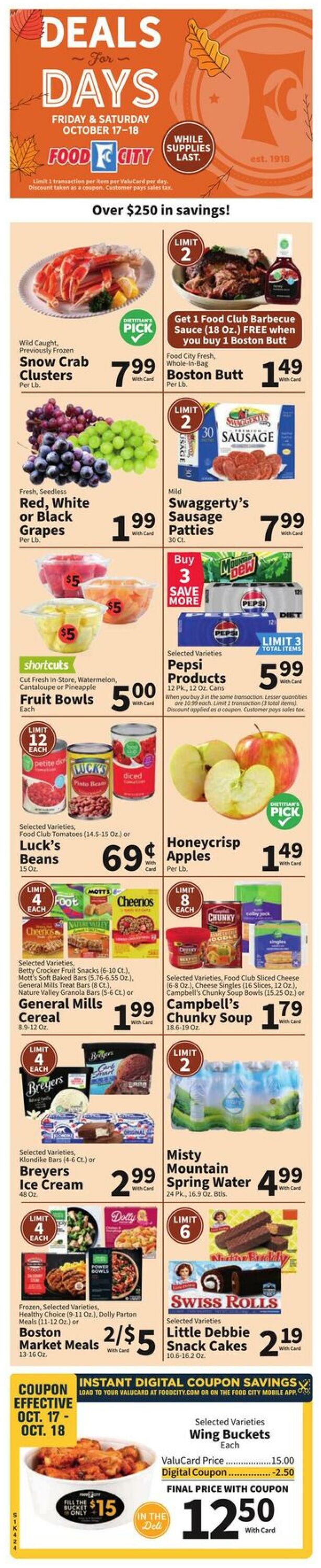 Weekly ad Food City 10/15/2025 - 10/21/2025