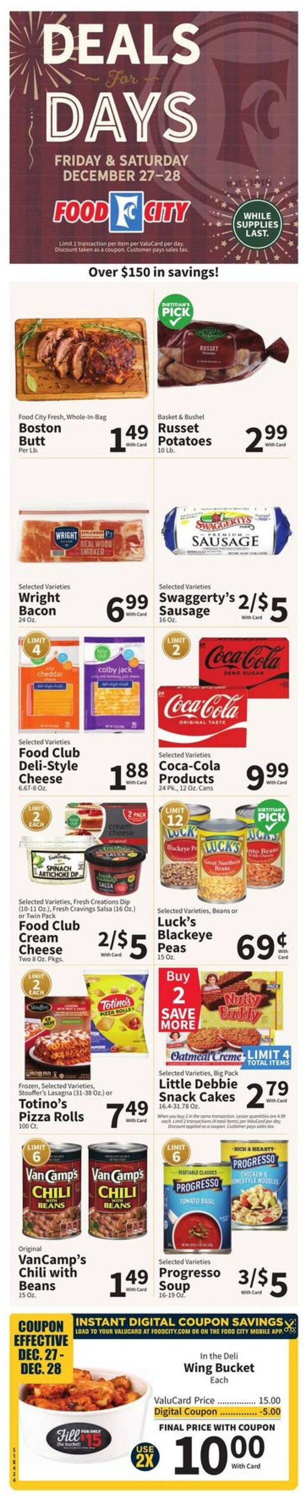 Weekly ad Food City 12/26/2024 - 12/31/2024