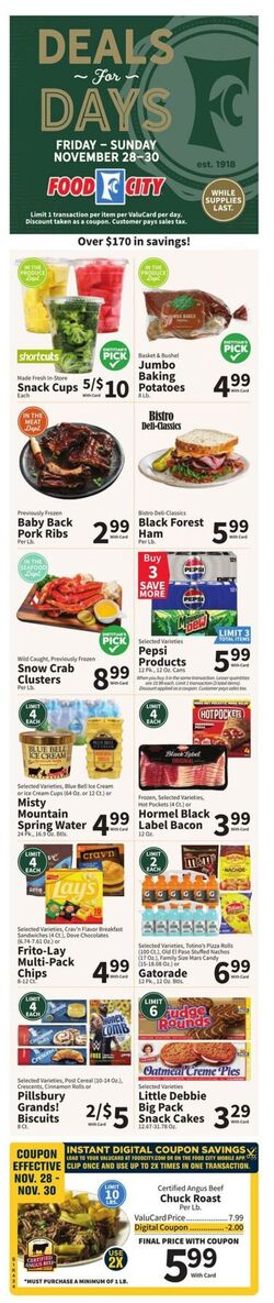 Weekly ad Food City 11/28/2025 - 12/02/2025
