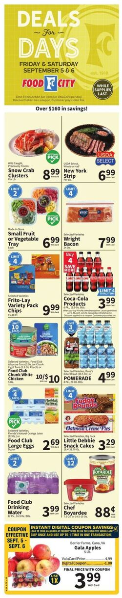 Weekly ad Food City 09/03/2025 - 09/09/2025