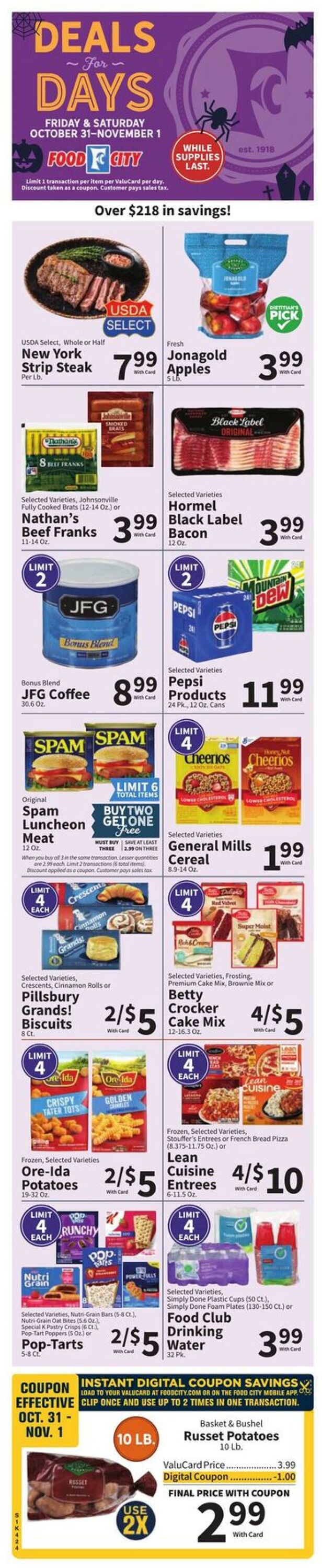 Weekly ad Food City 10/29/2025 - 11/04/2025