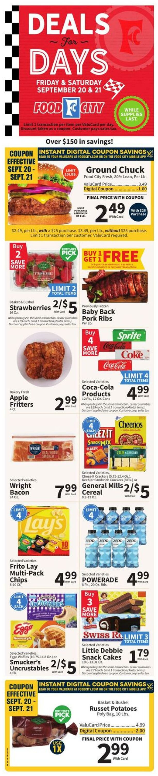 Weekly ad Food City 09/18/2024 - 09/24/2024