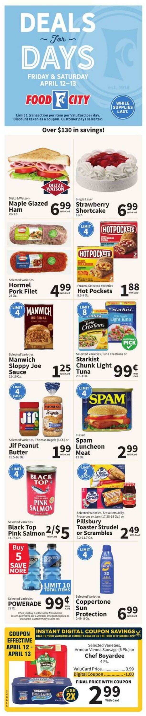 Weekly ad Food City 04/10/2024 - 04/16/2024