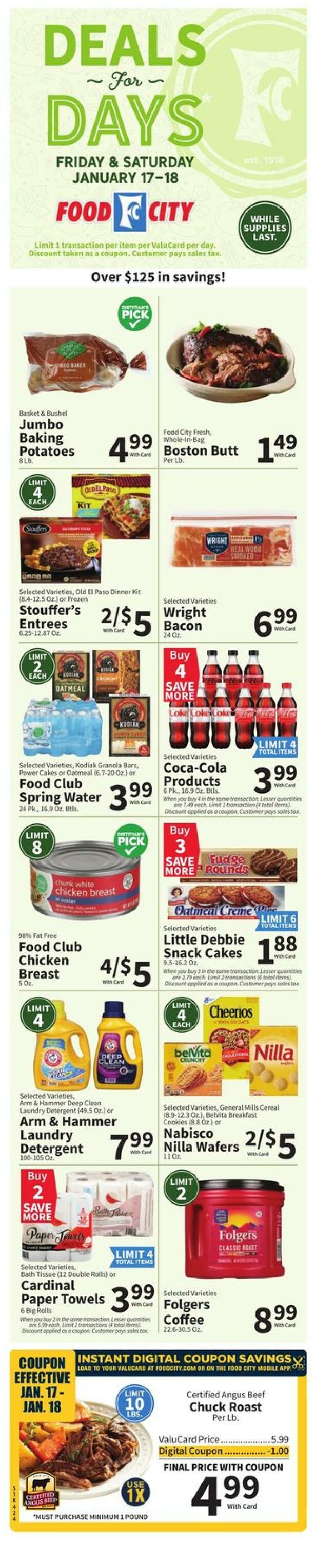 Weekly ad Food City 01/15/2025 - 01/21/2025