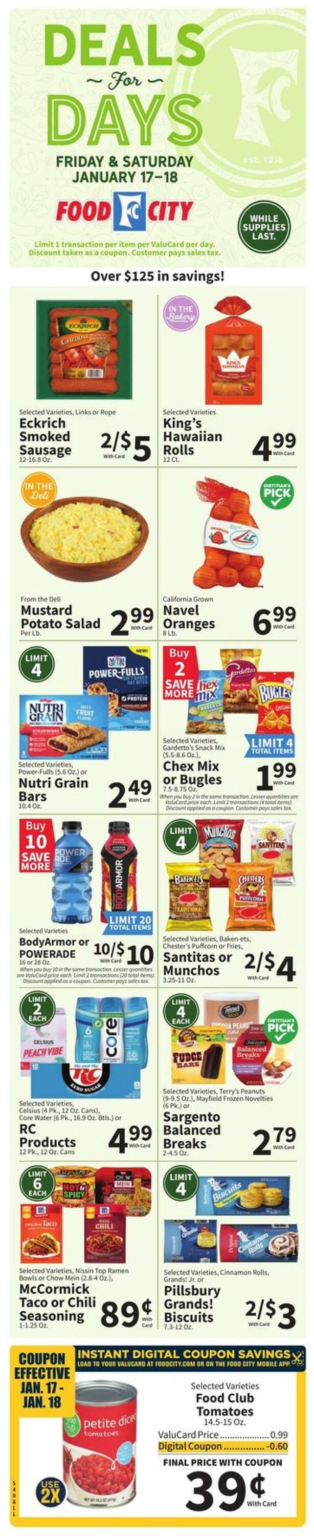 Weekly ad Food City 01/15/2025 - 01/21/2025