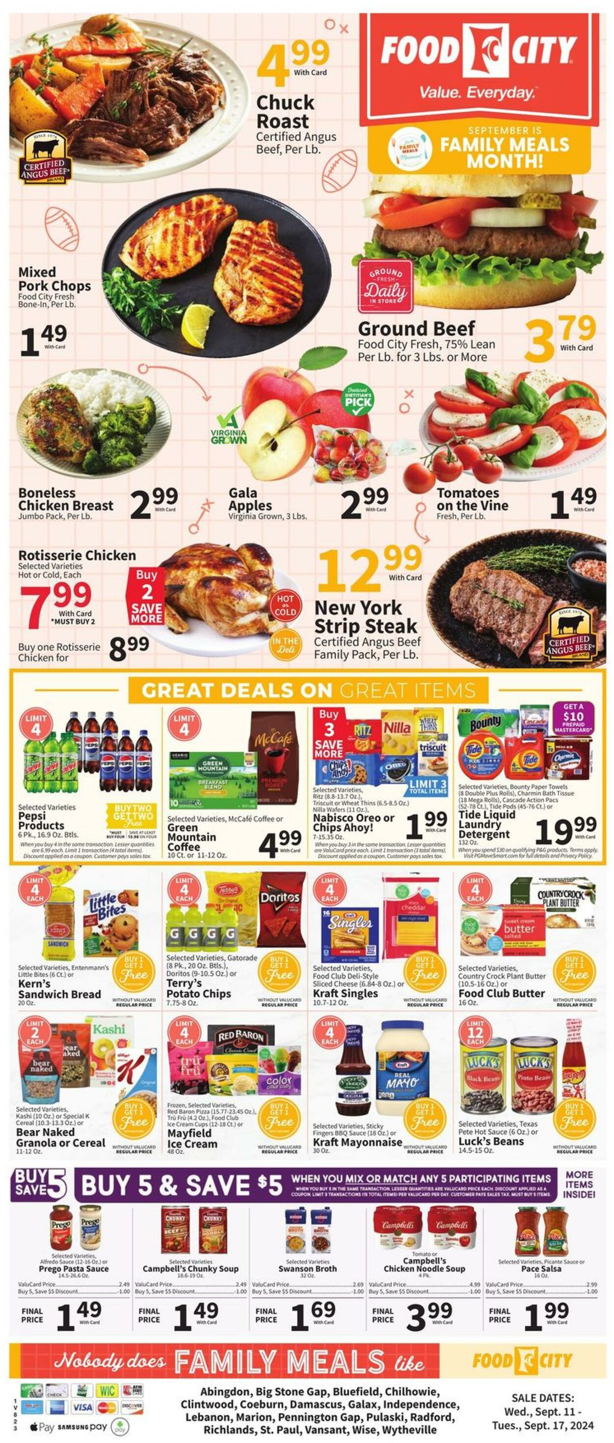 Weekly ad Food City 09/11/2024 - 09/17/2024