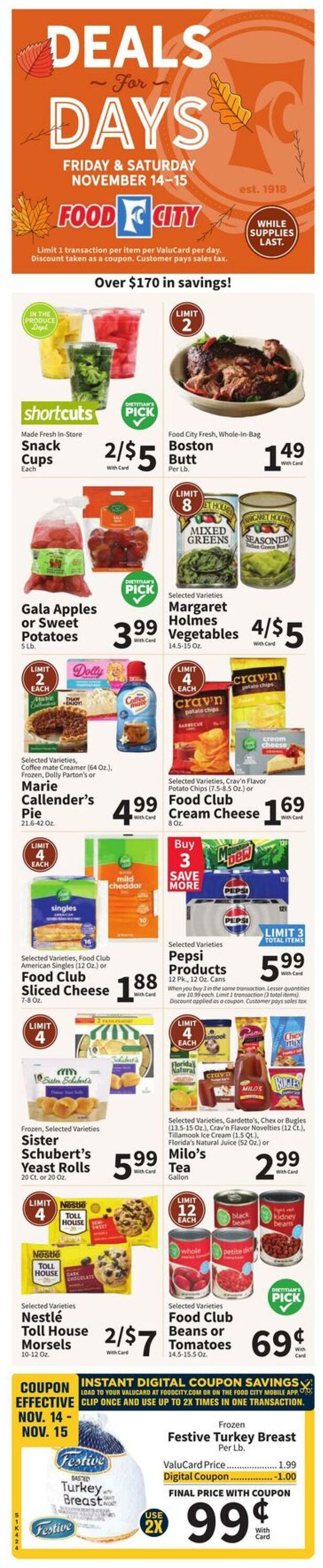 Weekly ad Food City 11/12/2025 - 11/18/2025