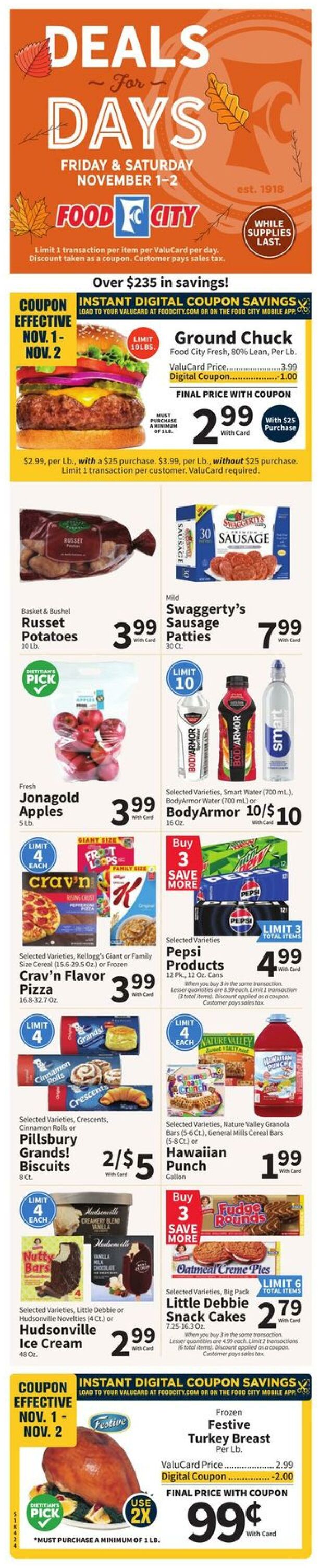 Weekly ad Food City 10/30/2024 - 11/05/2024