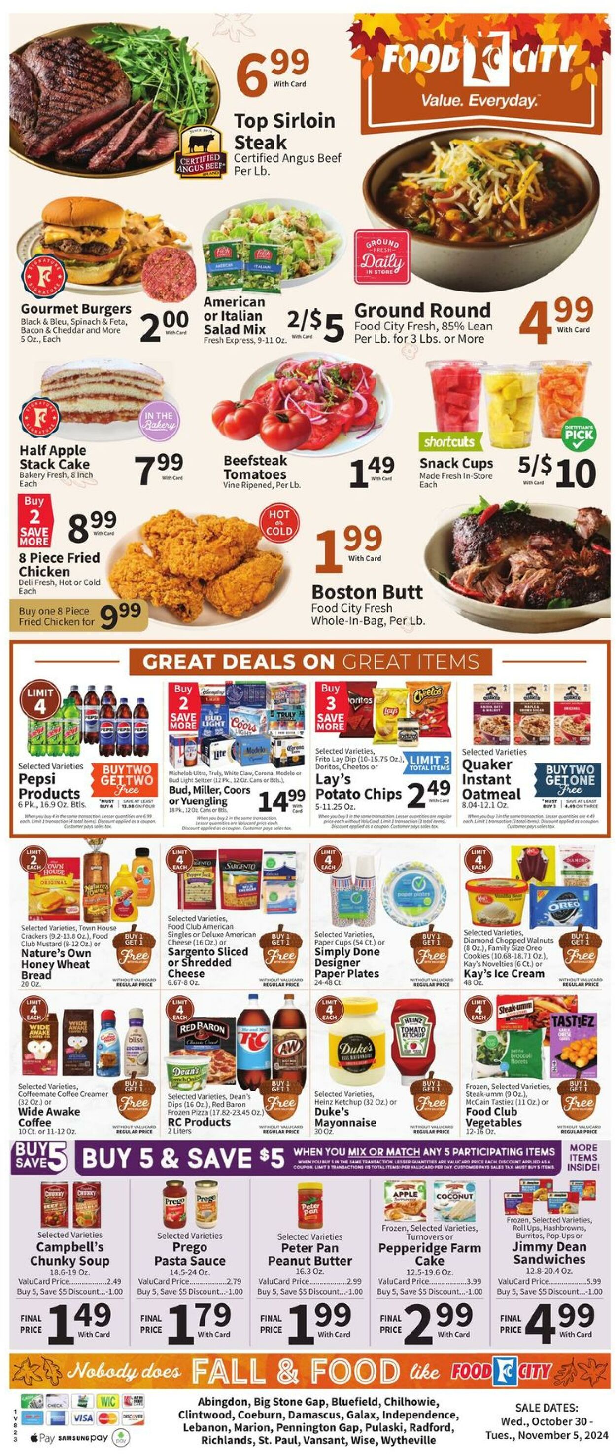 Weekly ad Food City 10/30/2024 - 11/05/2024