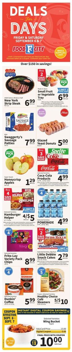 Weekly ad Food City 09/18/2024 - 09/24/2024