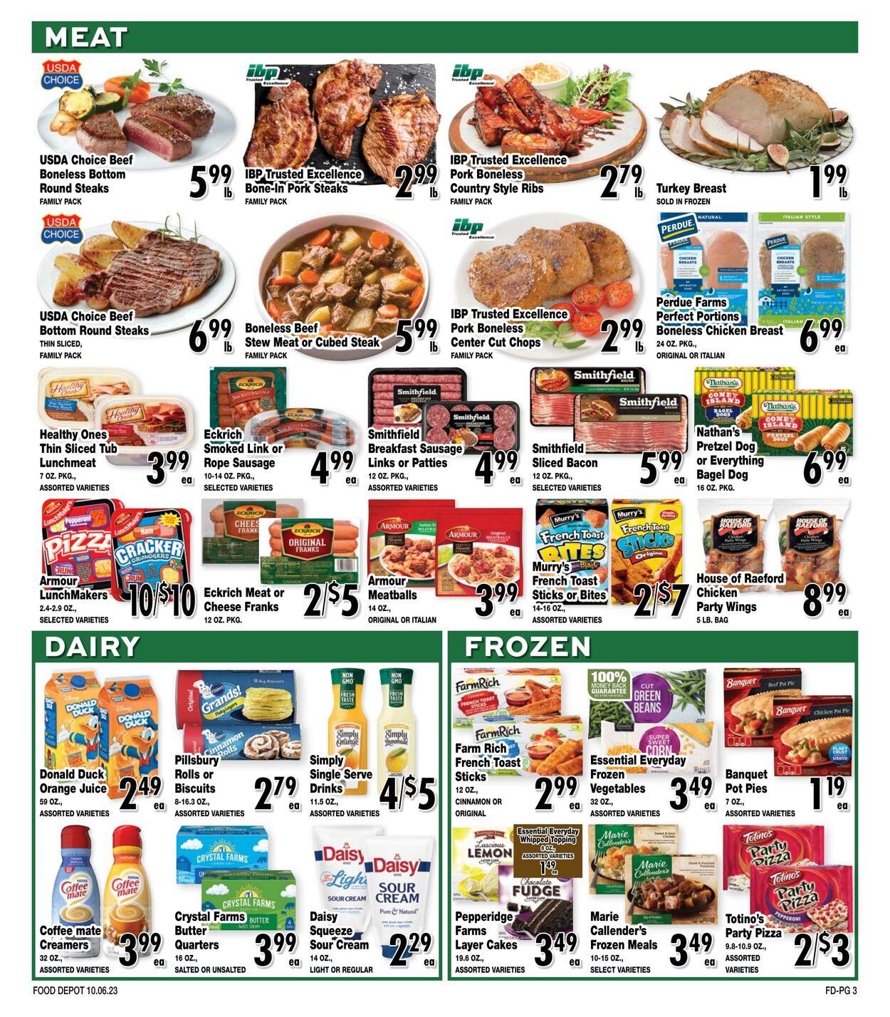 Weekly ad Food Depot 10/06/2023 - 10/12/2023