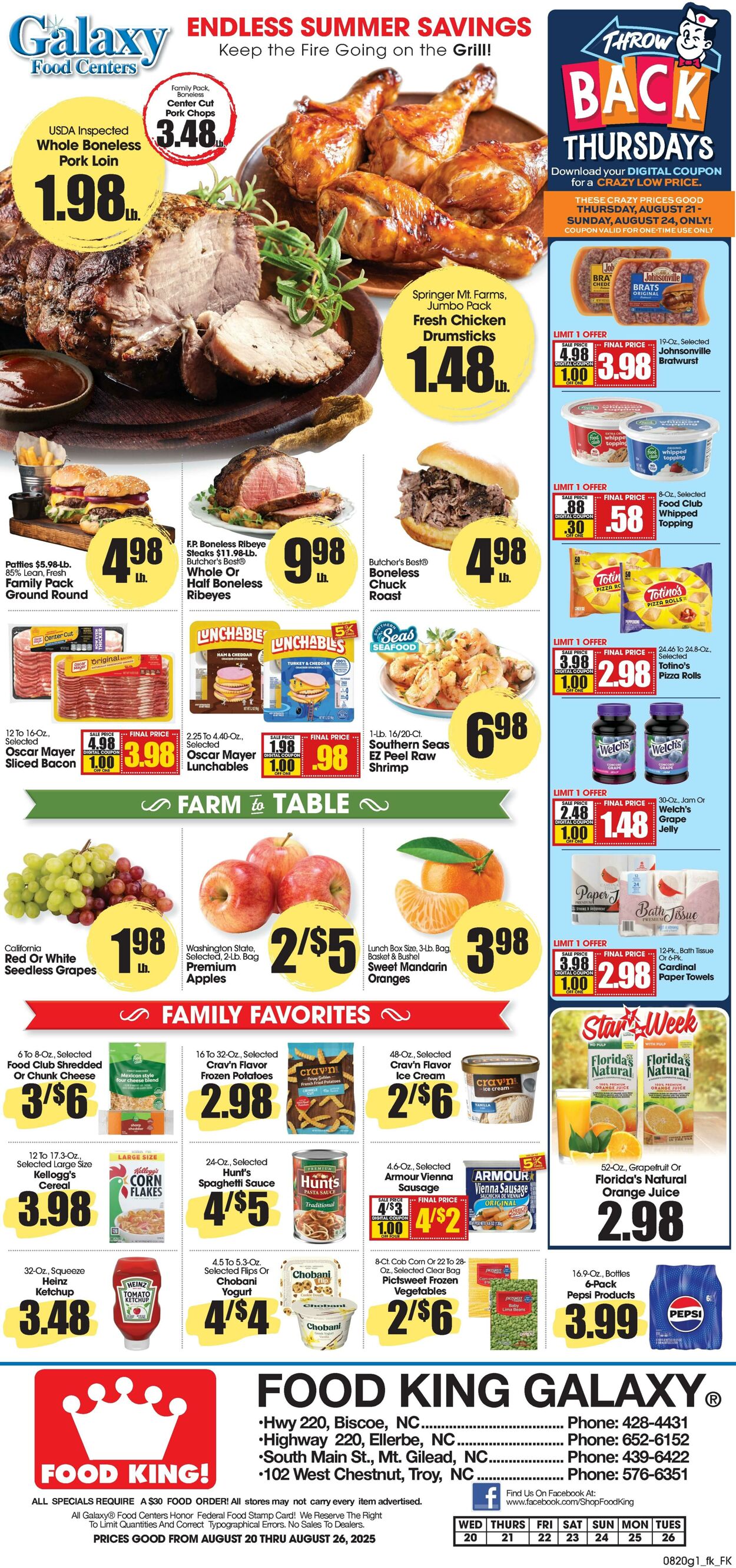 Weekly ad Food King 08/20/2025 - 08/26/2025
