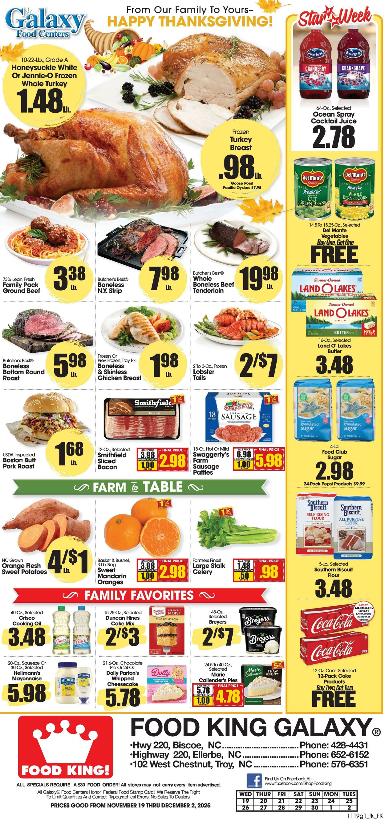 Weekly ad Food King 11/19/2025 - 12/02/2025