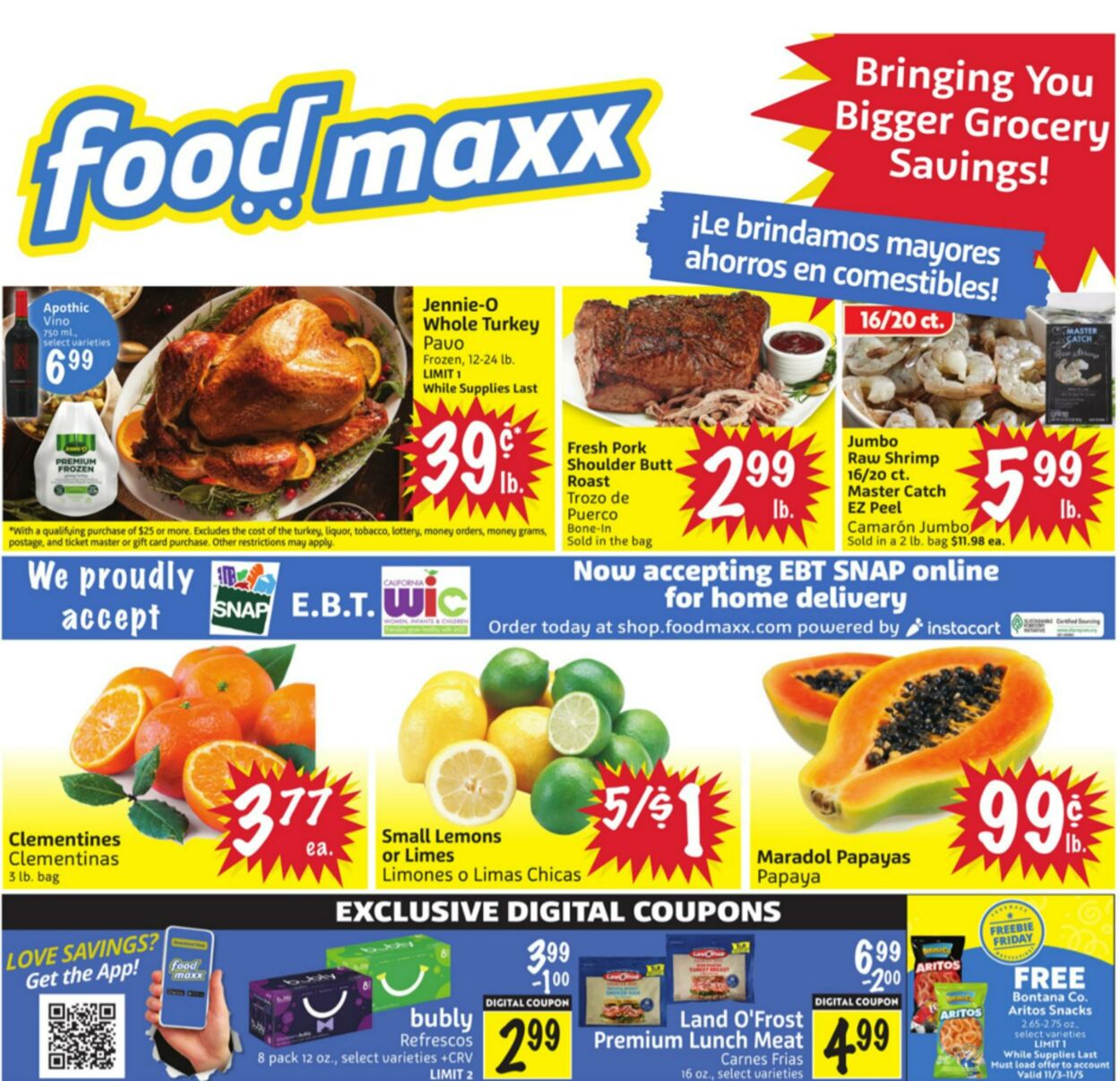 Weekly ad Food Maxx 11/01/2023 - 11/14/2023