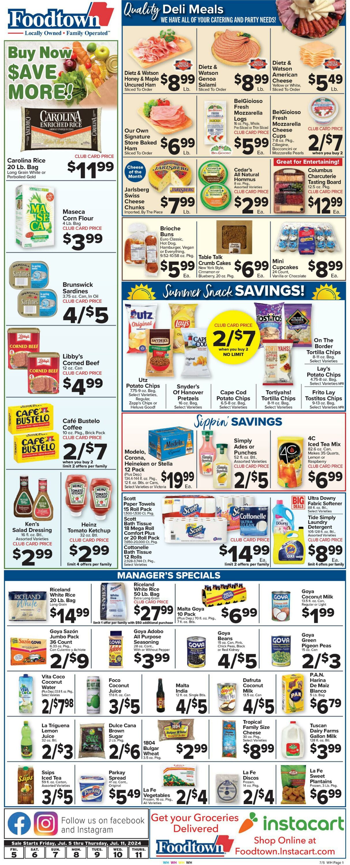 Weekly ad Food Town 07/05/2024 - 07/11/2024