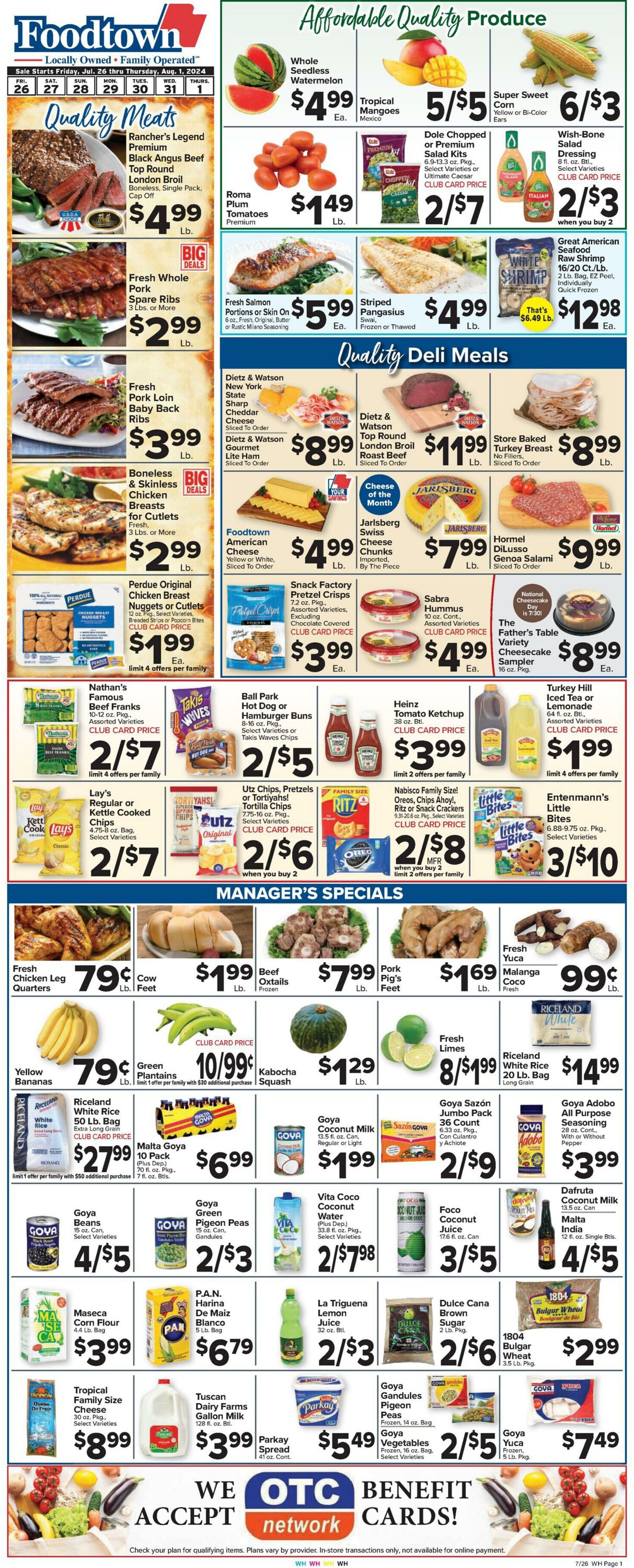 Weekly ad Food Town 07/26/2024 - 08/01/2024