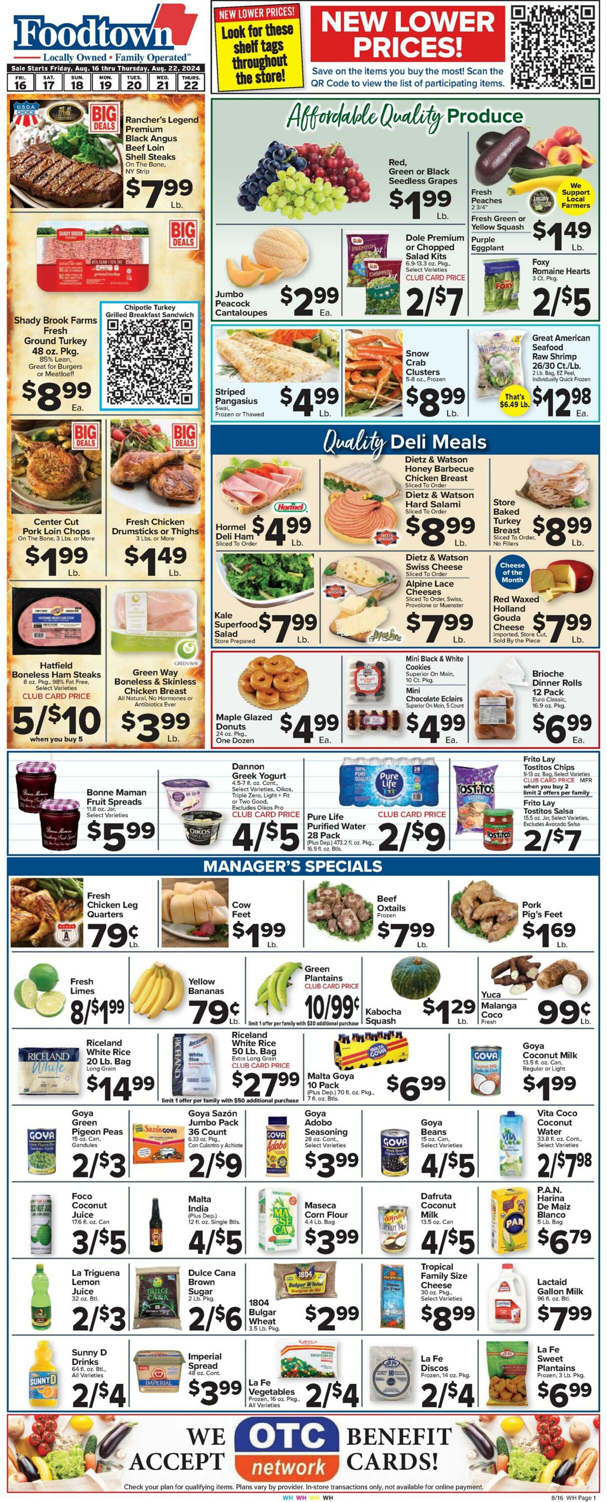 Weekly ad Food Town 08/16/2024 - 08/22/2024