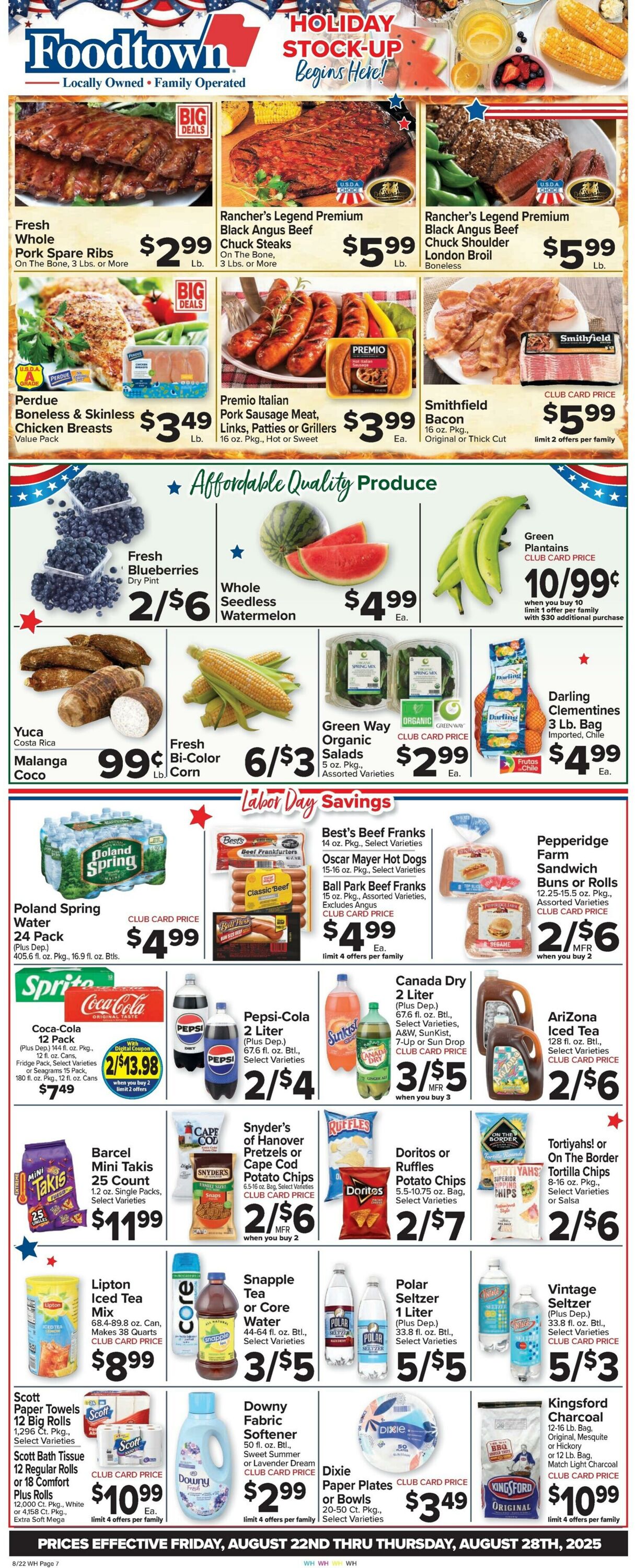 Weekly ad Food Town 08/22/2025 - 08/28/2025