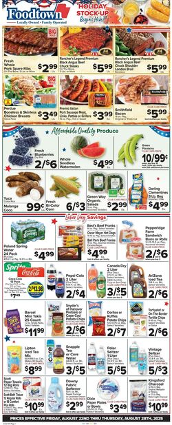 Weekly ad Food Town 08/22/2025 - 08/28/2025