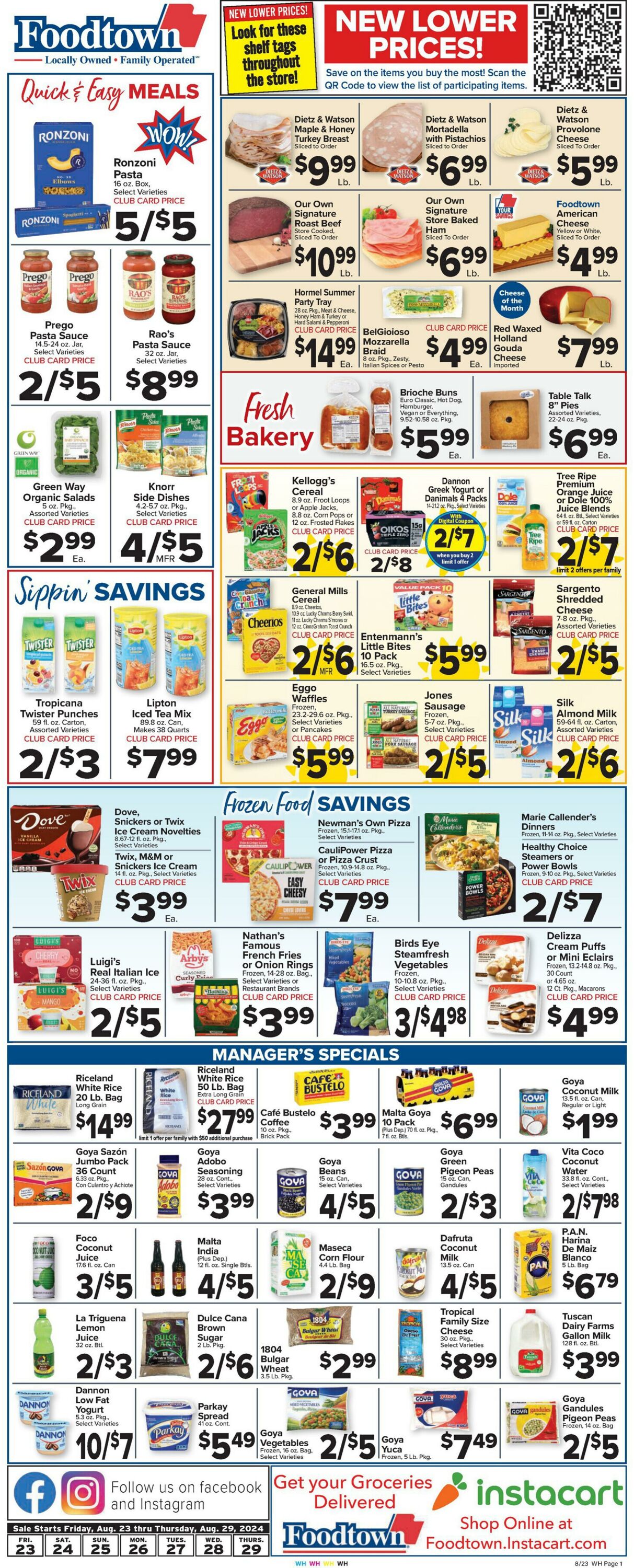 Weekly ad Food Town 08/23/2024 - 08/29/2024