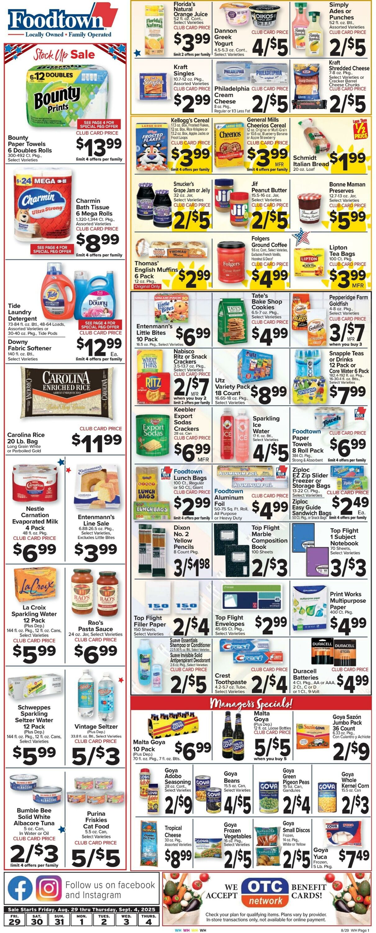 Weekly ad Food Town 08/29/2025 - 09/04/2025