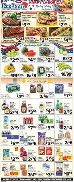Weekly ad Food Town 08/29/2025 - 09/04/2025