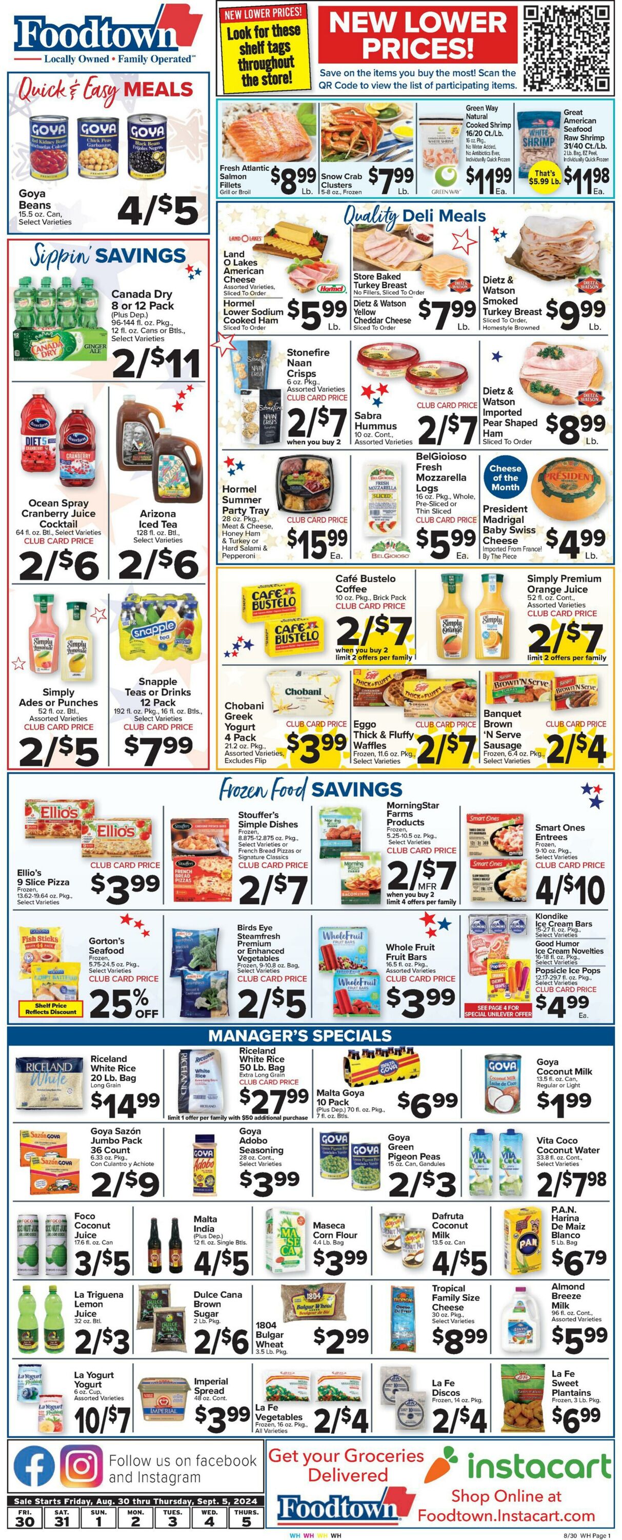 Weekly ad Food Town 08/30/2024 - 09/05/2024