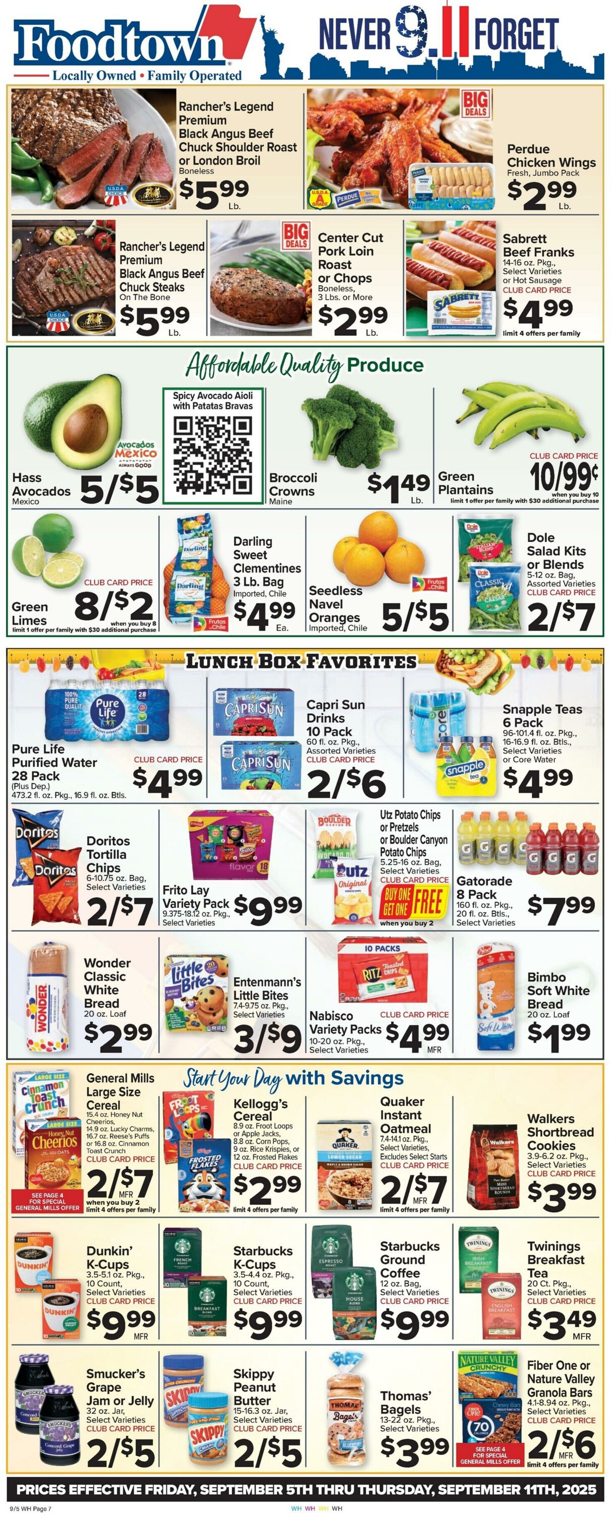 Weekly ad Food Town 09/05/2025 - 09/11/2025