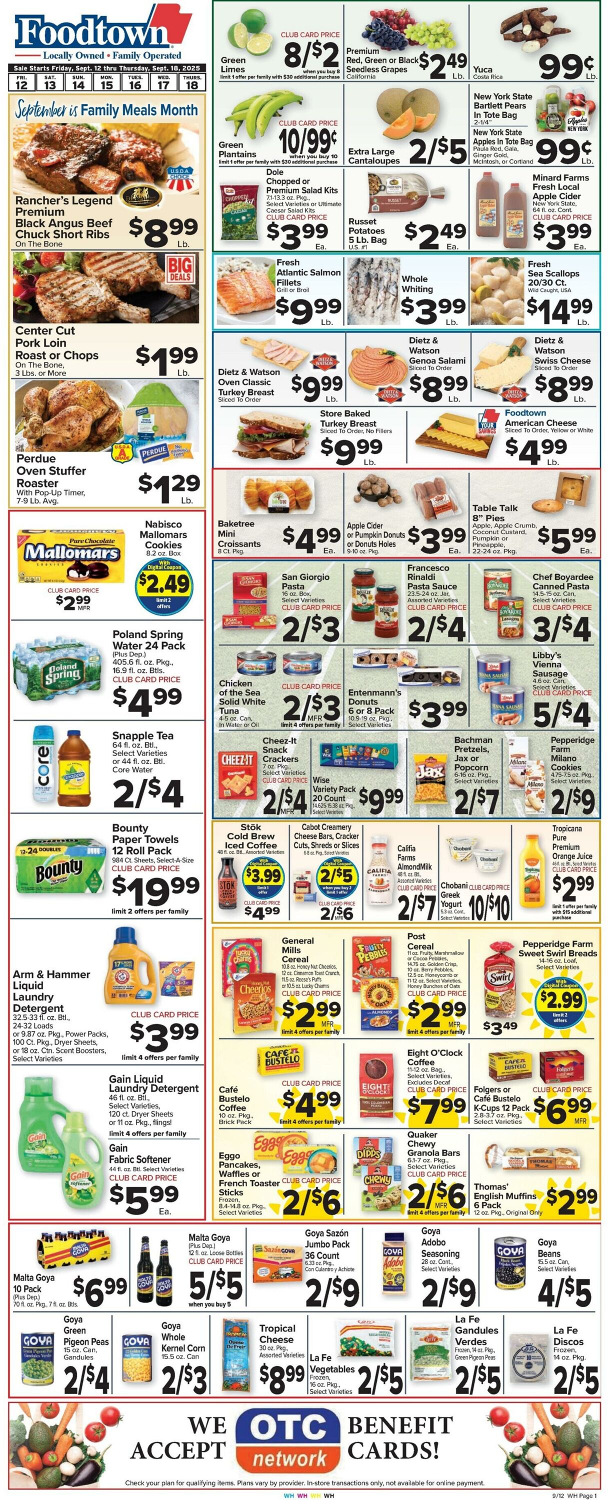 Weekly ad Food Town 09/12/2025 - 09/18/2025