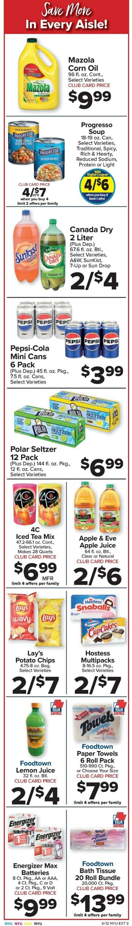 Weekly ad Food Town 09/12/2025 - 09/18/2025