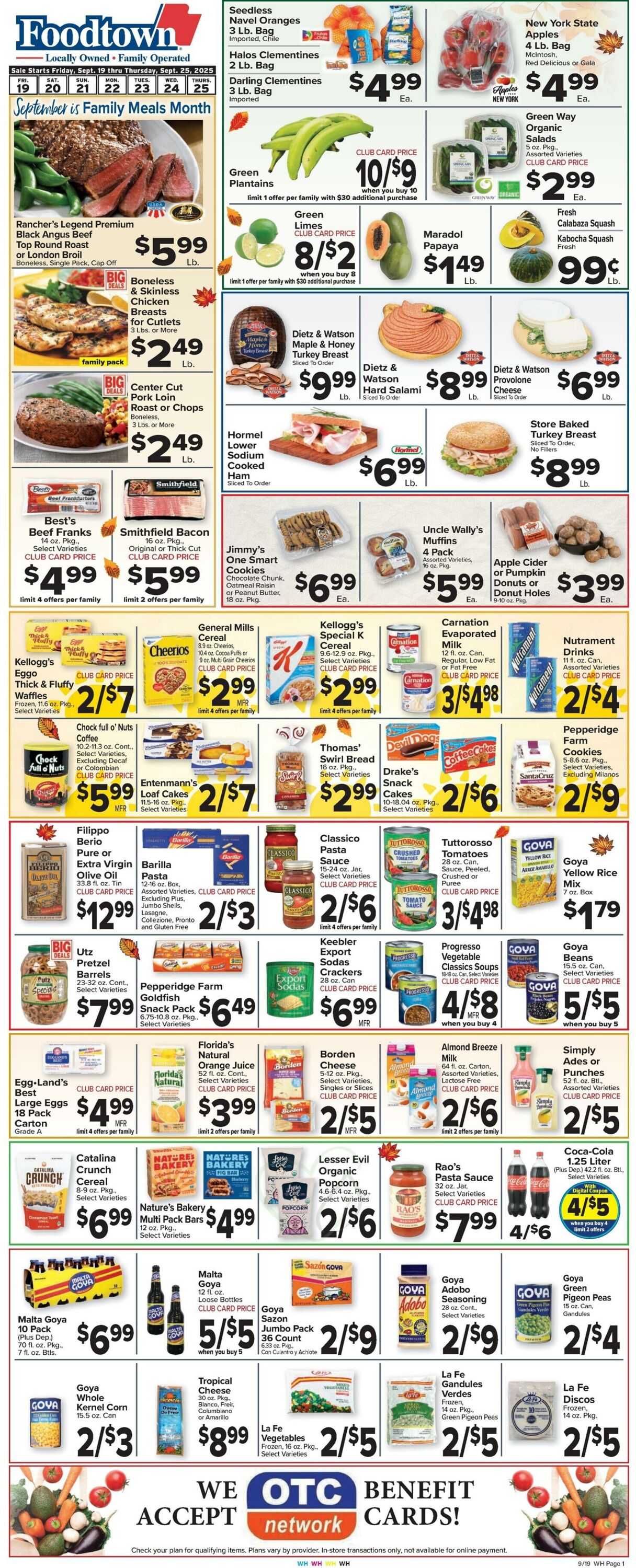 Weekly ad Food Town 09/19/2025 - 09/25/2025