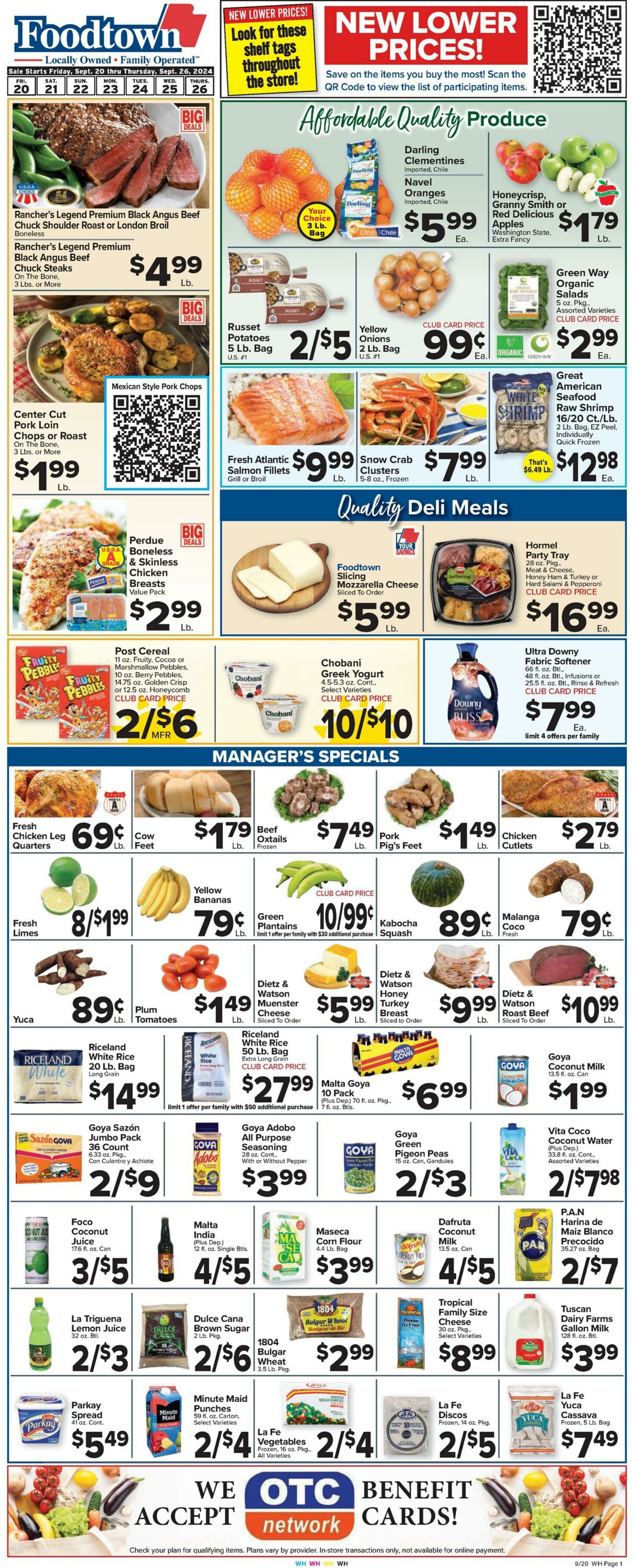 Weekly ad Food Town 09/20/2024 - 09/26/2024