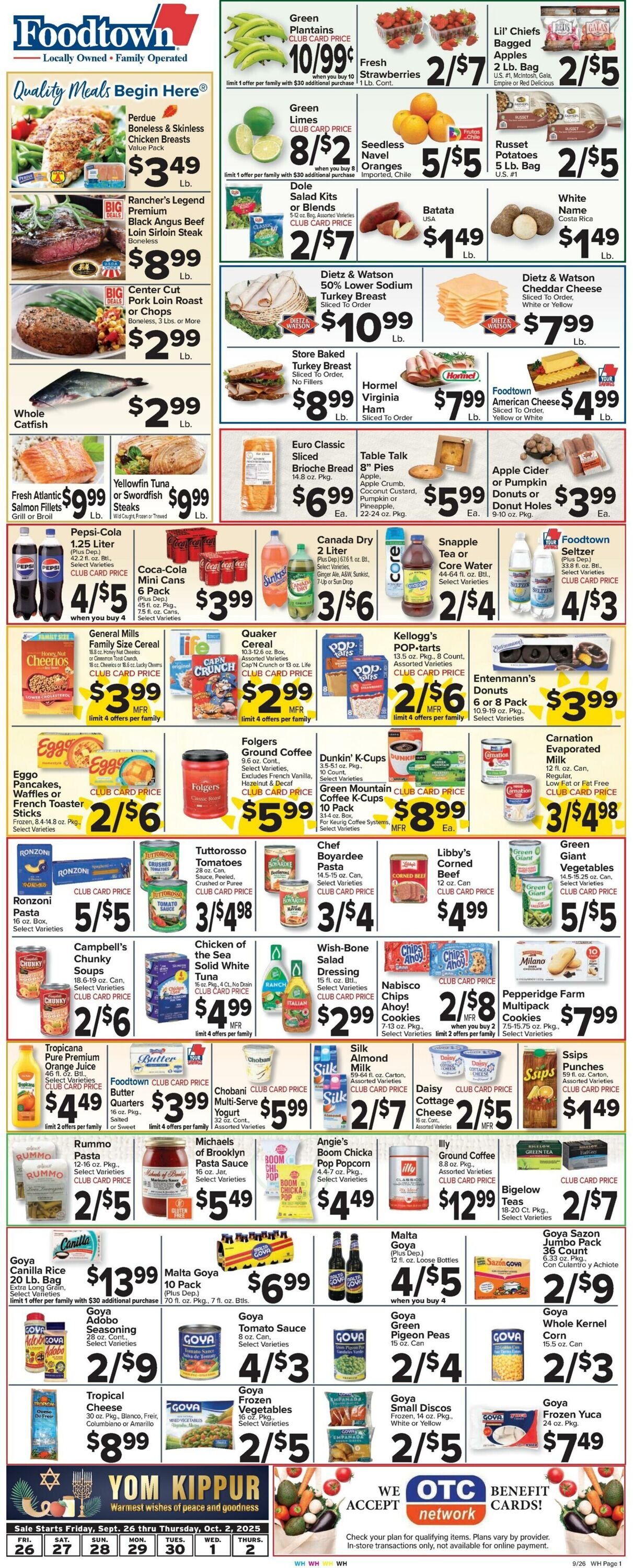 Weekly ad Food Town 09/26/2025 - 10/02/2025