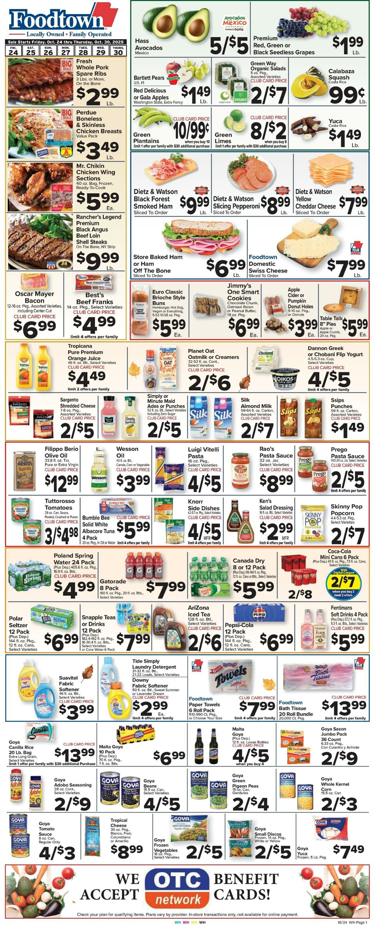 Weekly ad Food Town 10/24/2025 - 10/30/2025