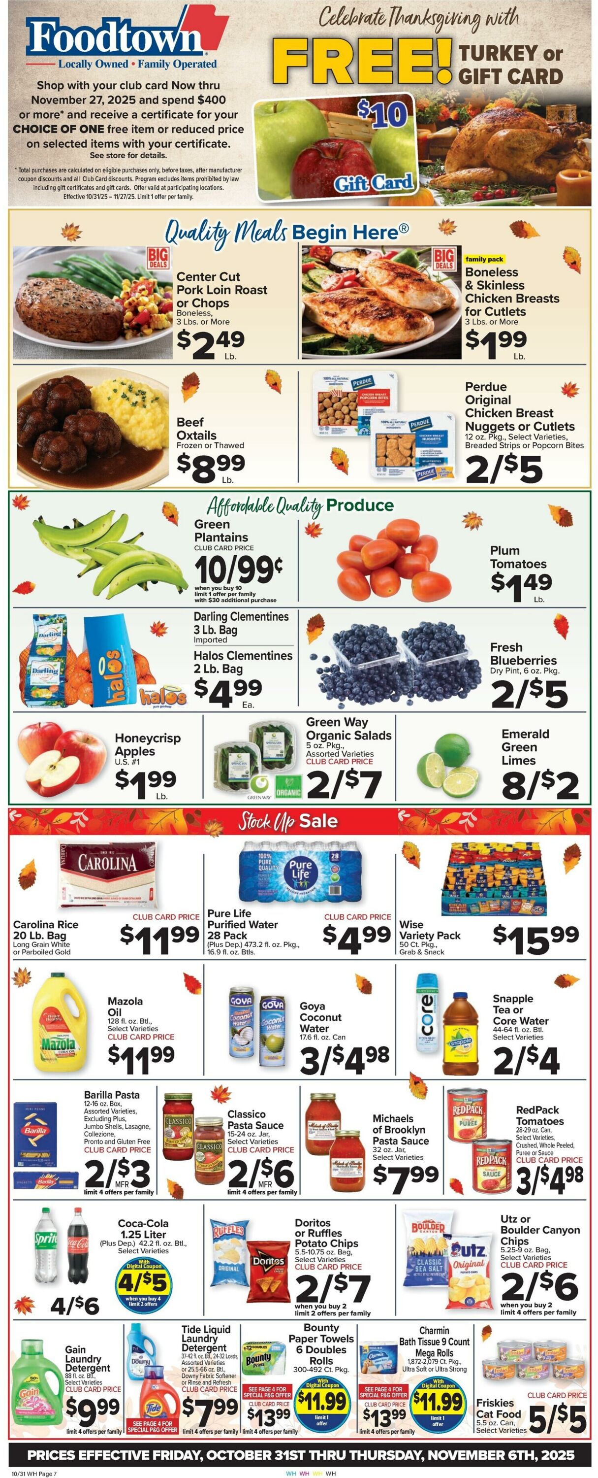 Weekly ad Food Town 10/31/2025 - 11/06/2025