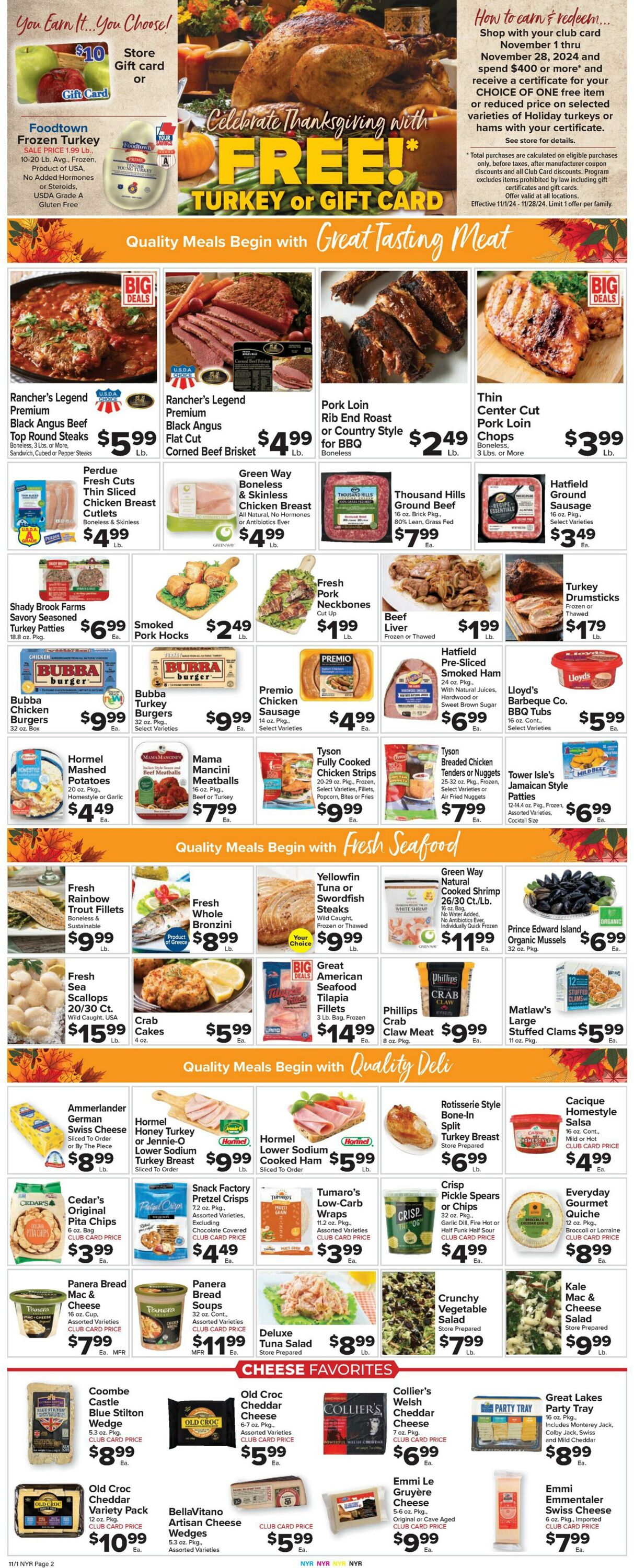 Weekly ad Food Town 11/01/2024 - 11/07/2024