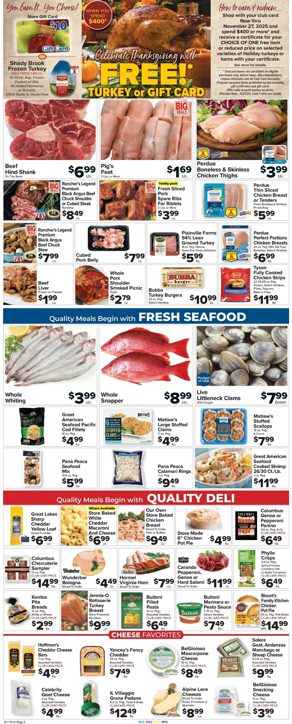 Weekly ad Food Town 11/07/2025 - 11/13/2025
