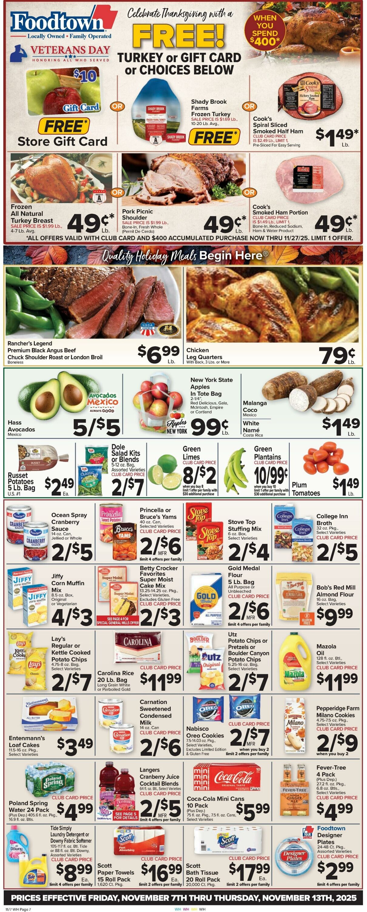 Weekly ad Food Town 11/07/2025 - 11/13/2025