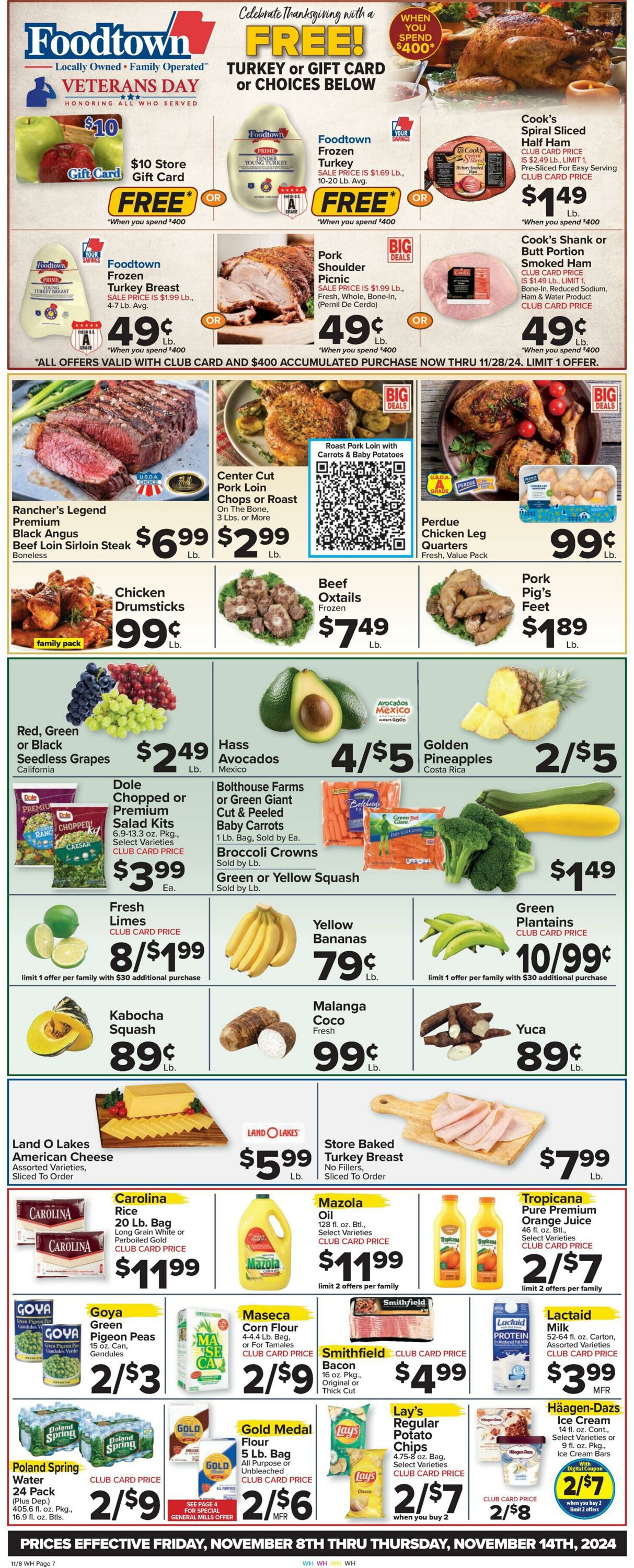 Weekly ad Food Town 11/08/2024 - 11/14/2024