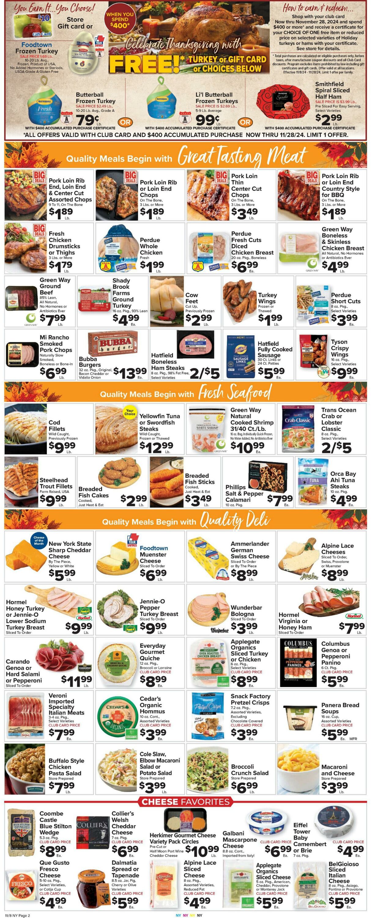 Weekly ad Food Town 11/08/2024 - 11/14/2024